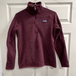 Patagonia Maroon 1/4 Zip Better Sweater - Medium - VGUC